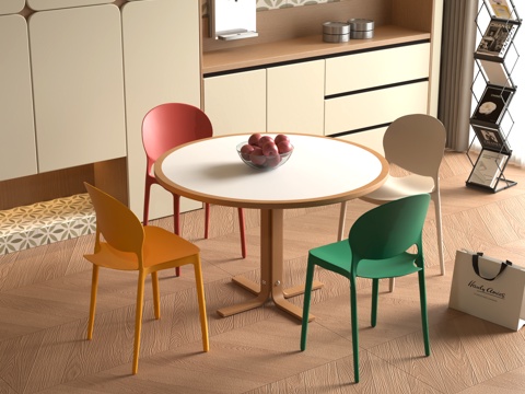 现代餐桌椅组合su模型