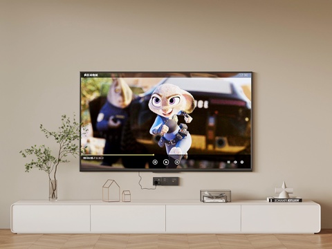 现代奶油风电视柜su模型