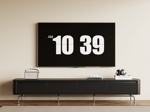  现代电视柜su模型 