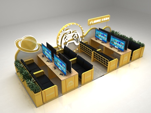  主机游戏店3d模型 
