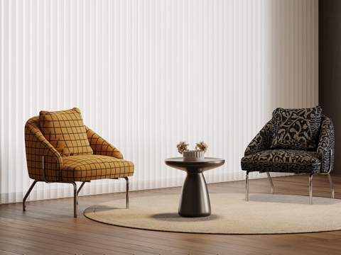 现代休闲椅 沙发椅su模型