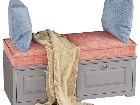  带枕头的橱柜 0033d模型 