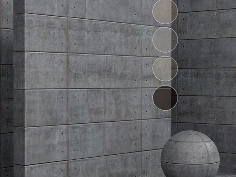  材料（无缝）- 灰泥、混凝土、面板 - s3d模型 