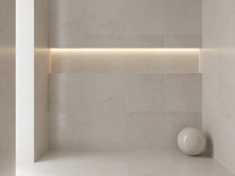  圣奥斯汀高石浅灰3d模型 