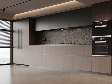 意式餐边柜 橱柜su模型