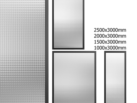 浮雕玻璃隔断 2号3d模型 