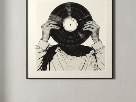  现代装饰画su模型 