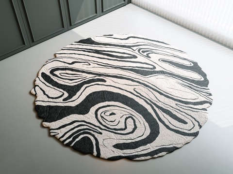 现代中古地毯 异型地毯 意式地毯 圆形地毯 儿童地毯 地毯su模型