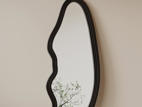 现代镜子 全身镜 落地镜su模型