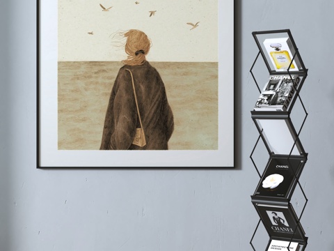  现代装饰画su模型 