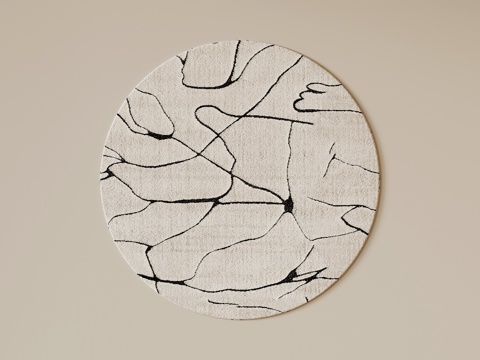 现代意式地毯 圆形地毯su模型