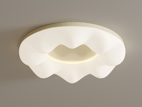  现代奶油吸顶灯3d模型 