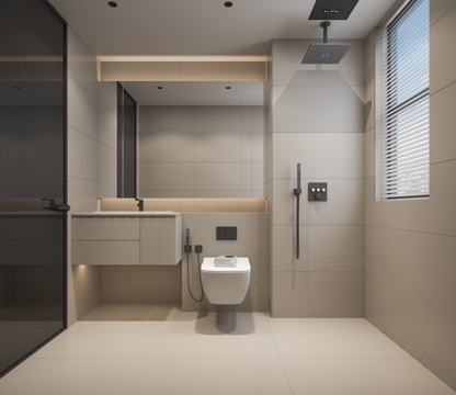  卫生间花洒马桶3d模型 