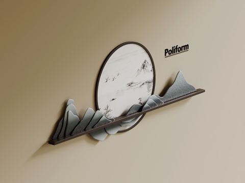 新中式挂件 墙饰su模型