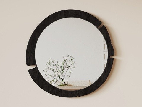 现代镜子 浴室镜 化妆镜su模型