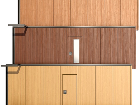  滑动隔断墙3d模型 