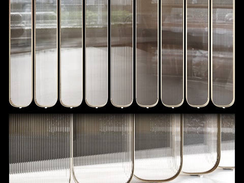  波纹隔断3d模型 