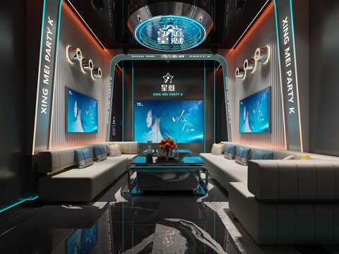 现代KTV包厢酒吧夜总会3d模型3d模型 