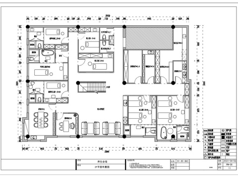 美容院 最新全套施工图 效果图合集cad施工图
