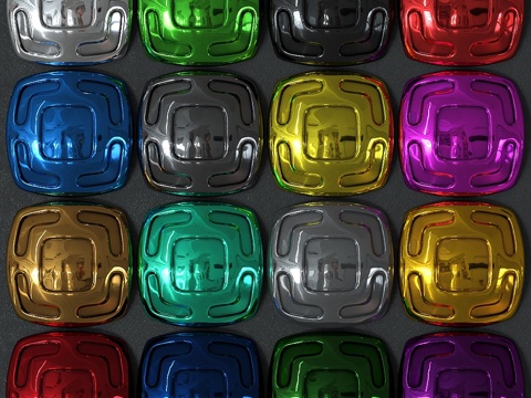  铬金属材料套装3d模型 