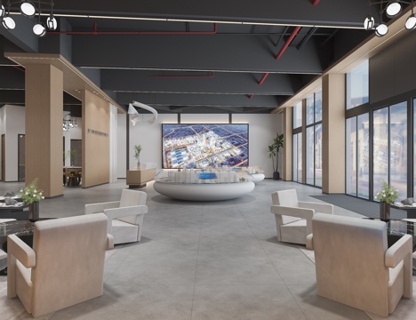  售楼部家具3d模型 