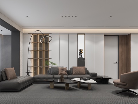  现代客餐厅家具3d模型 