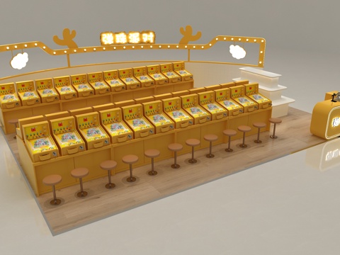  弹珠机店3d模型 