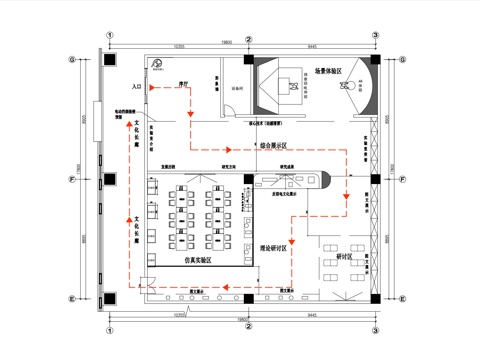  实训室  反窃电实训室  实验室展厅cad施工图 