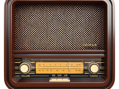  复古收音机3d模型 