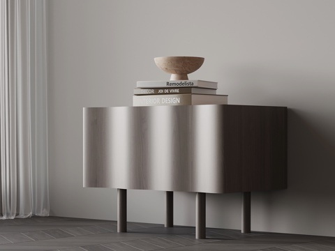  现代意式床头柜su模型 