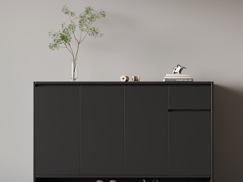 现代意式鞋柜 玄关柜su模型