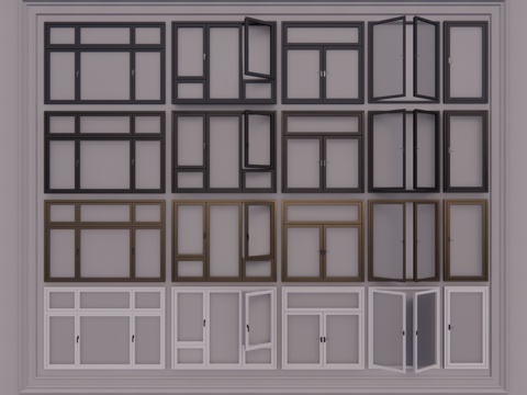 卧室 推拉门 卫生间 家装 客厅 构件 五金 门 窗su模型