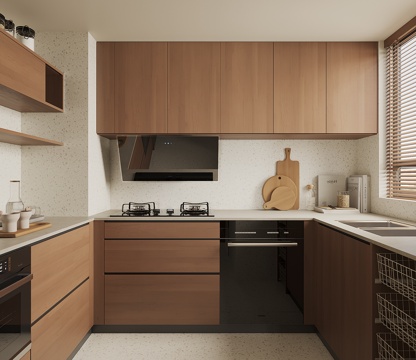 现代家居厨房su模型