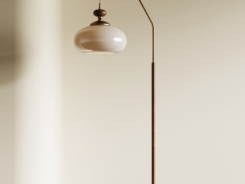 法式复古落地灯su模型