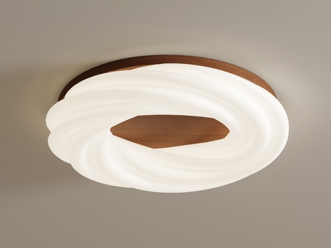  现代奶油吸顶灯3d模型 