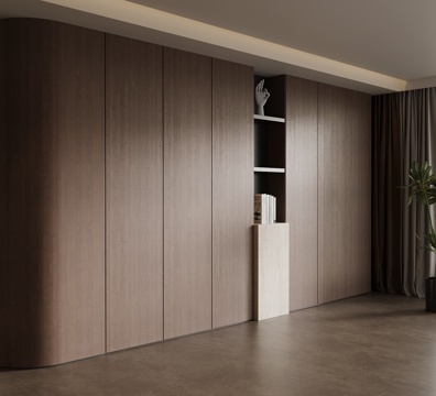 中古风书柜 置物柜 装饰柜su模型