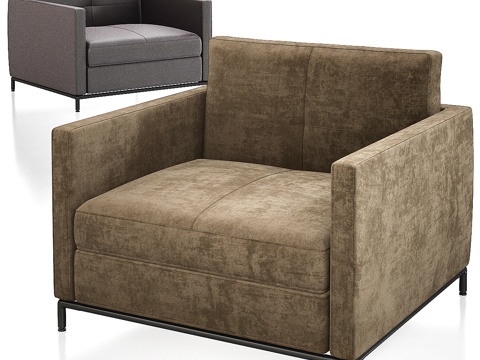  乔治·奇特里奥皮革扶手椅3d模型 