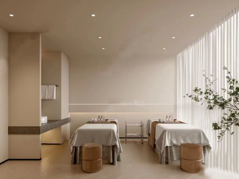 美容院 最新全套施工图 效果图合集cad施工图