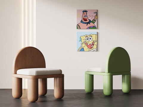 现代儿童椅 蜗牛椅su模型