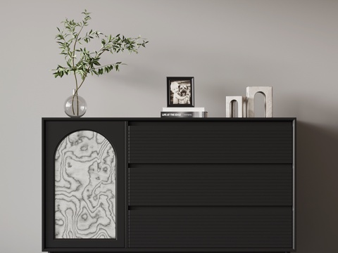 现代意式鞋柜 玄关柜su模型