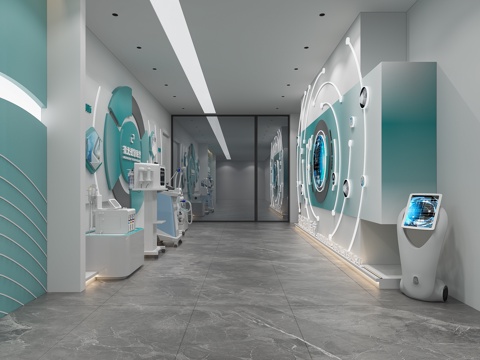  医疗美容器械展区3d模型 