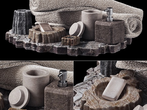 蝙蝠浴室装饰石皂n1    浴室装饰石3d模型