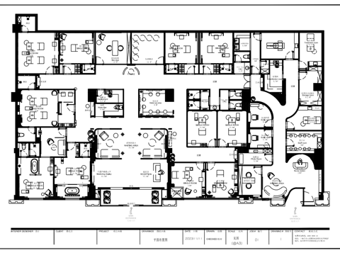 侘寂美容院 最新全套施工图 效果图合集cad施工图
