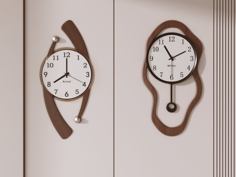 中古风钟表 挂钟su模型