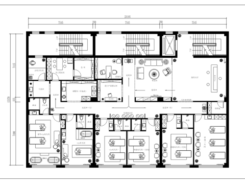 美容会所 最新平面施工图合集cad施工图