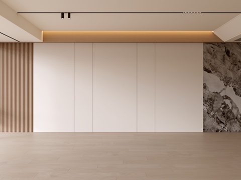  现代客厅 奶油客厅 沙发背景墙 客厅背景 奶油风背景墙su模型 