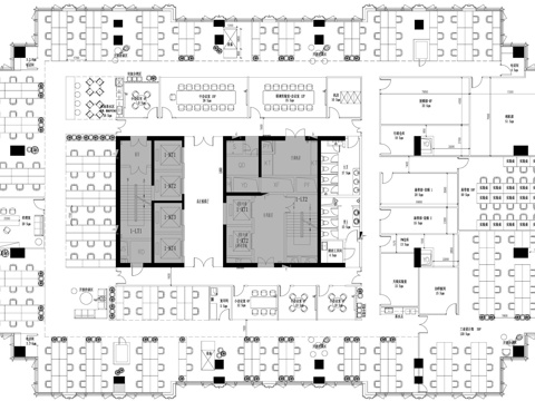 1200平办公室 最新全套施工图 效果图合集cad施工图