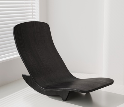 现代意式躺椅 皮质躺椅su模型