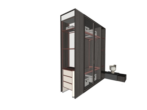 样板间 衣柜su模型