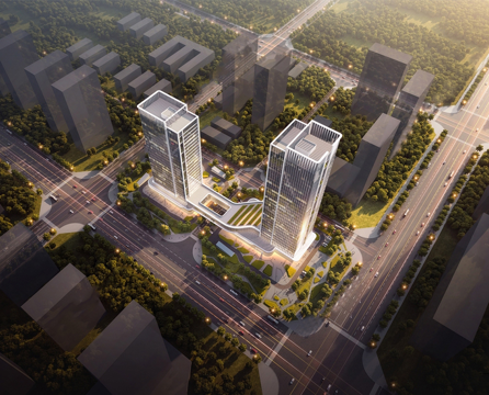 现代高层办公楼 写字楼建筑 商业综合体su模型